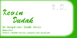 kevin dudak business card